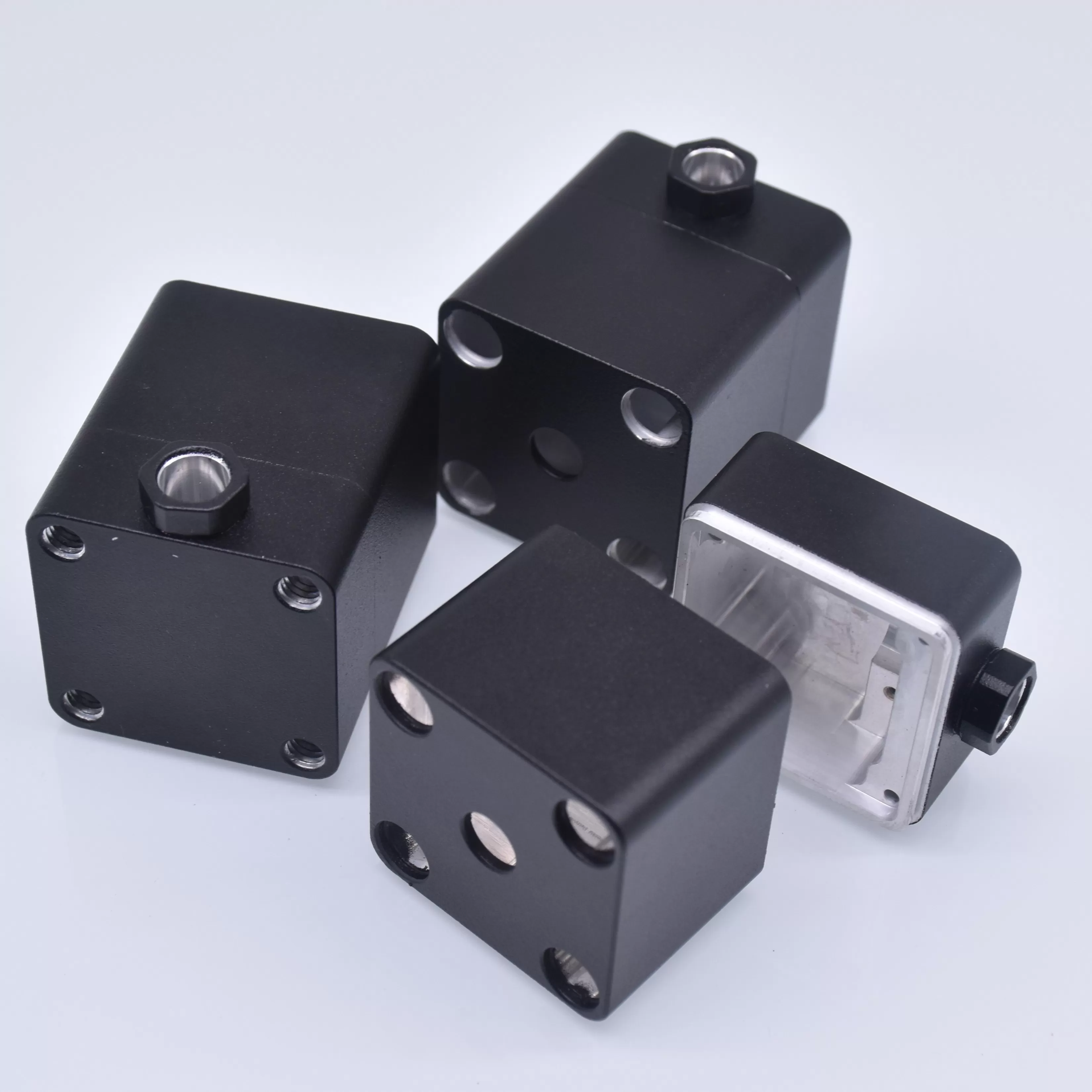 CNC Milling black powder coated aluminum enclosure