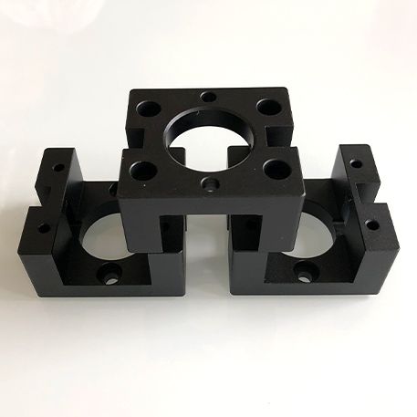 CNC milling aluminum block + black anodized