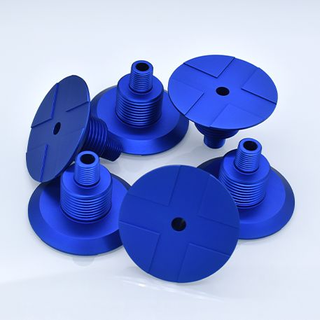 CNC turning Blue anodized aluminum part