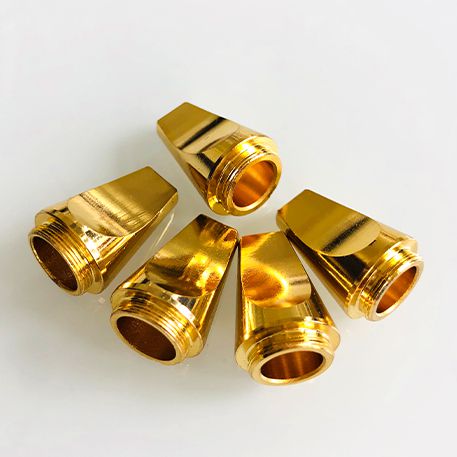 Auto cnc turning brass parts + gold-plating