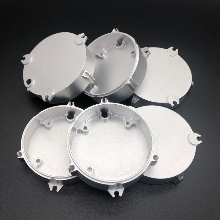 CNC machining silver anodized aluminum part