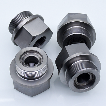 CNC Turning milling of steel hexagonal fasteners