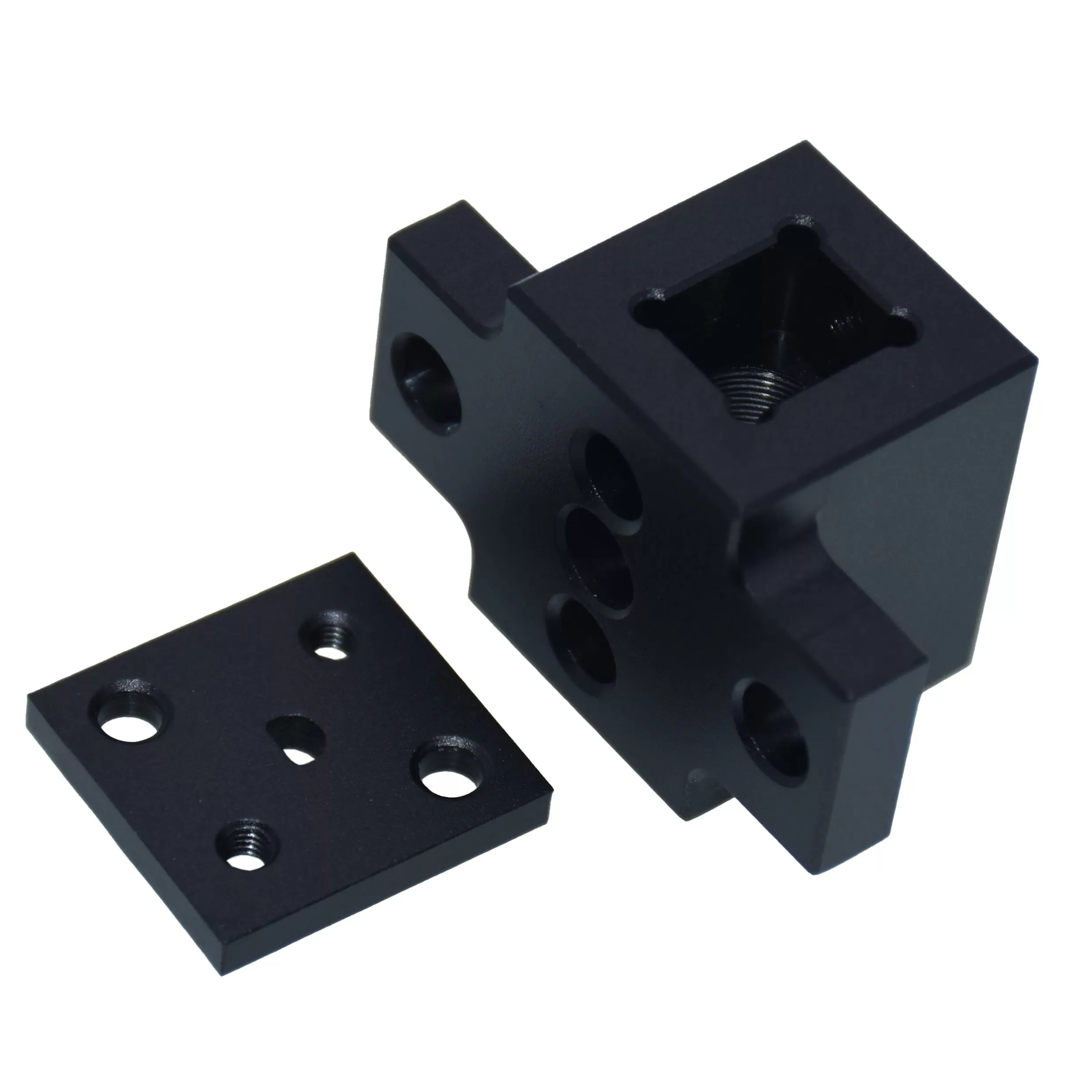 CNC machining black anodized aluminum part