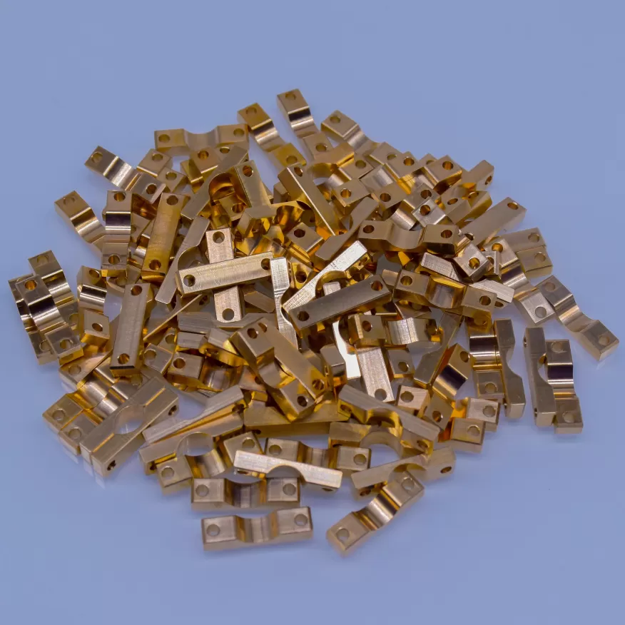 CNC Turning Brass parts gold plated