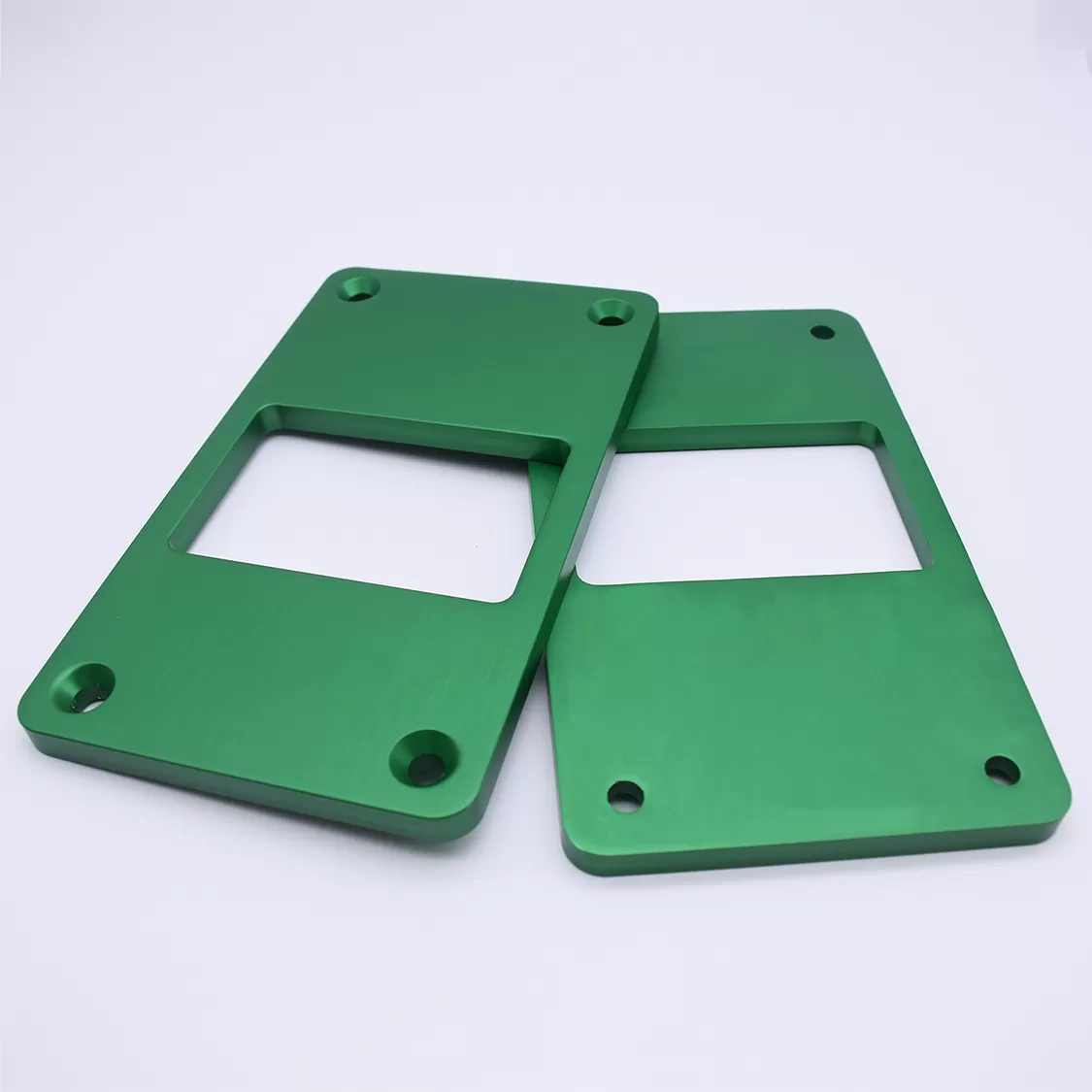 CNC machining green anodized aluminum plate parts
